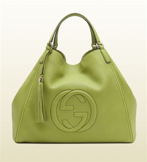 small green gucci bag|gucci green shopping bag.